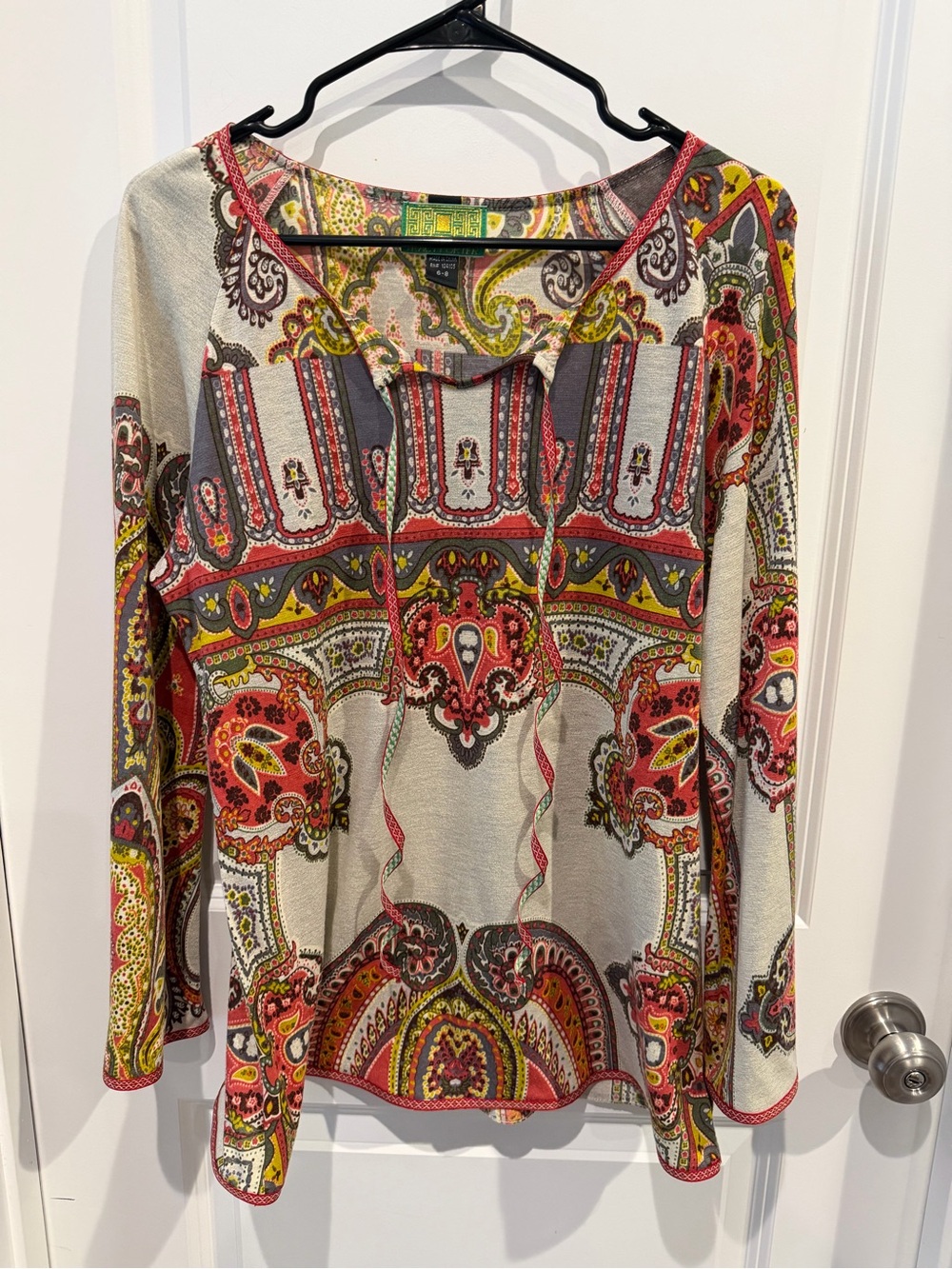 Tracy Porter Multicolor Paisley Tunic Top Size